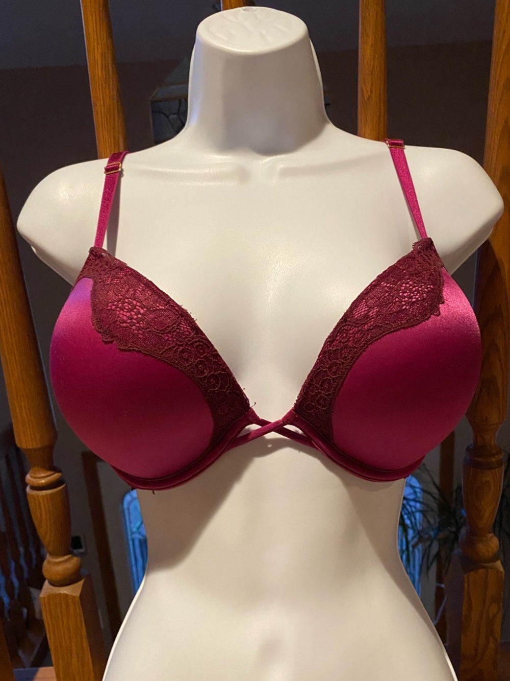 Magenta Berry Bombshell Push-up Bra VS